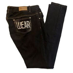 ROCAWEAR SKINNY WOMENS JEANS SIZE 9 DARK BLUE